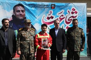 قهرمانان بیادعای اندیشه در روز آتشنشانی تجلیل شدند