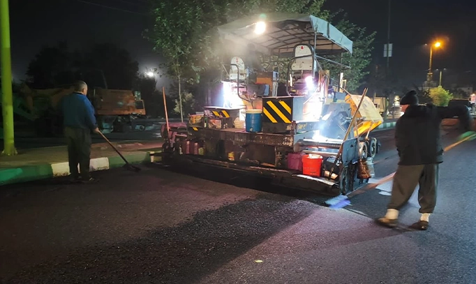 آسفالت بلوار امام حسین شهرقدس