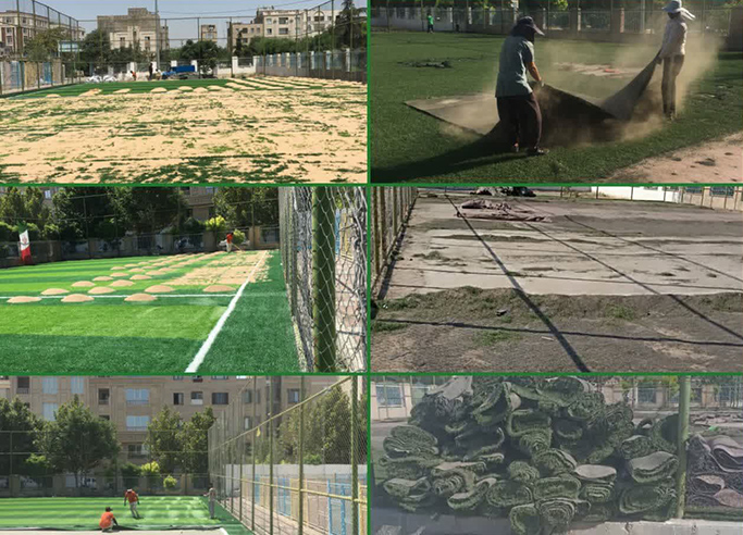 تعویض چمن مصنوعی بوستان ولیعصر