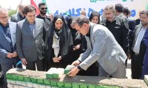 خشت‌گذاری مدرسه ۱۵ کلاسه شهید فردین ابراهیمی در امیریه