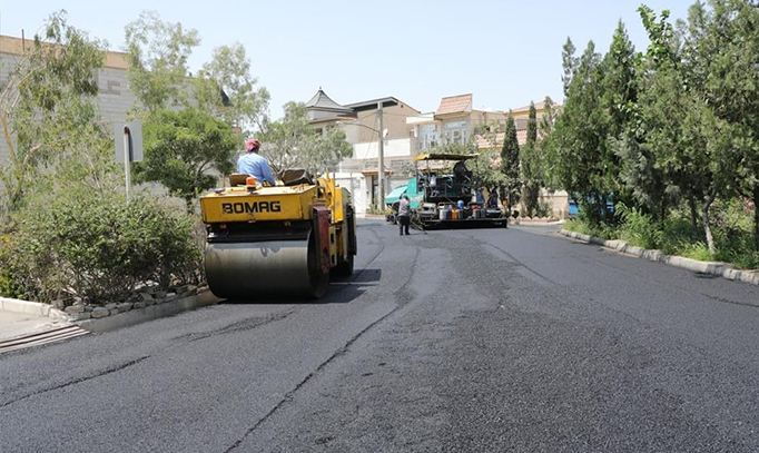 روکش و بهسازی معابر اندیشه در چارچوب طرح سراسری نهضت آسفالت