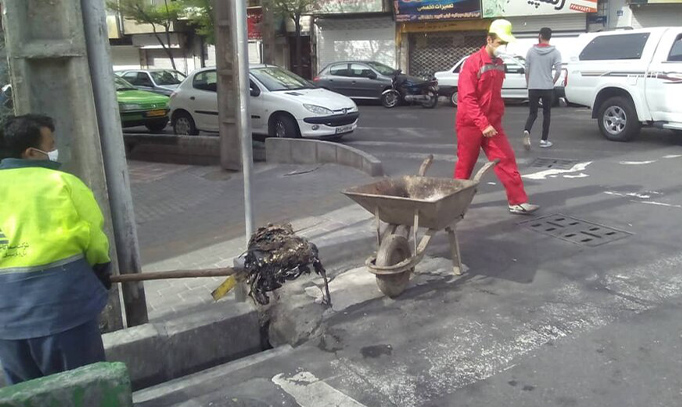 طرح جهادی محله‌محور فردوسیه؛ لایروبی نهرها و بهبود وضعیت معابر شهری